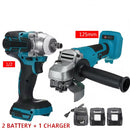 Rebarbadora+chave impacto 2 baterias