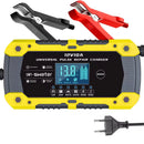 Carregador Inteligente de Bateria 12V 10A com Função Reparo Pulse – LCD Digital para Carro, Moto e AGM