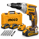 Aparafusadora para Gesso Cartonado INGCO 20V Brushless – 2 Baterias carregador + Mala