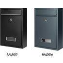 Caixa de correio de aço 32x22x9cm