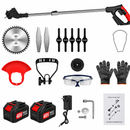 Roçadora Elétrica Sem Fios 48V Multifunções – Kit Completo com 2 Baterias