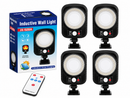 Luz Solar LED de Parede JX-528A com Sensor de Movimento e Controlo Remoto – Pack 4 Unidades