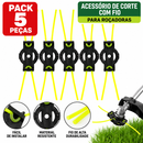 Pack 5 Cabeças de Corte com Fio para Roçadora a baterias  – Fácil Instalação