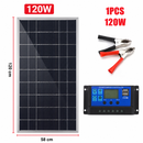 Painel Solar 120W + Controlador de Carga | 120x58 cm | Kit Completo