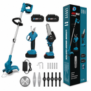 Kit Multifunções 3 em 1 48V – Roçadora + Tesoura de Poda + Motosserra | 2 Baterias