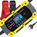 Carregador Inteligente de Bateria 12V 10A com Função Reparo Pulse – LCD Digital para Carro, Moto e AGM