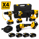 Kit 4 Ferramentas + 4 Baterias + Mala e Carregador
