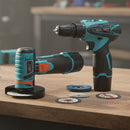 Furadeira Parafusadeira + rebarbadora com 2 baterias